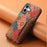 For iPhone 17 Case Flower Print Leather + PC + TPU Cover with Card Holder Kickstand - Winter / Blue - 6