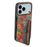 For iPhone 17 Pro Max Case Flower Print Leather + PC + TPU Cover with Card Holder Kickstand - Spring / Green - 3