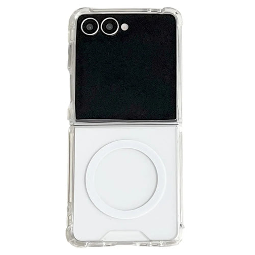 For Samsung Galaxy Z Flip7 5G Case Clear Acrylic Back Phone Cover Magnetic Case - 1