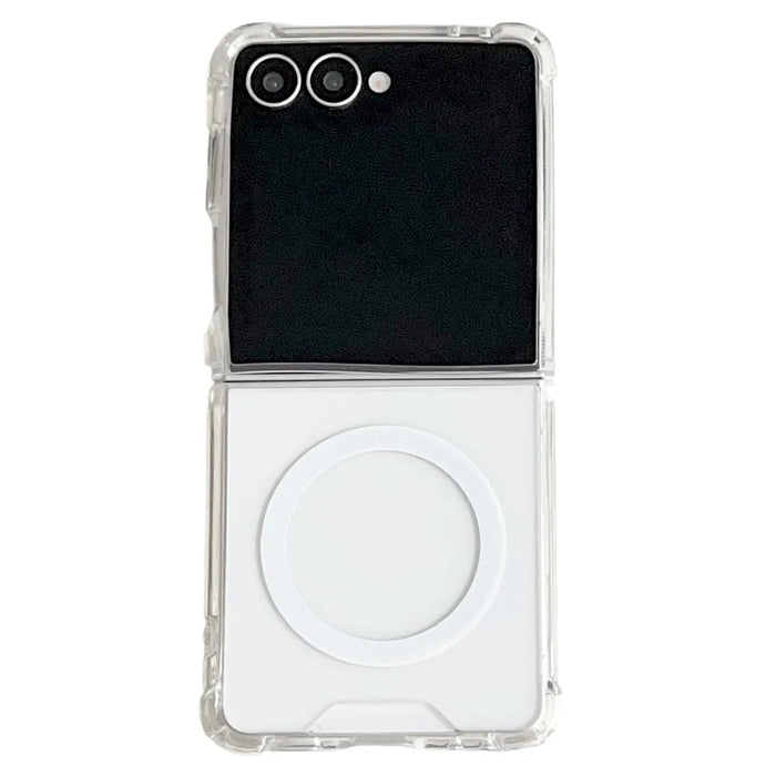 For Samsung Galaxy Z Flip7 5G Case Clear Acrylic Back Phone Cover Magnetic Case - 1