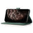 For iPhone 17 Case Color Splicing Wallet Stand Leather Phone Cover with Wrist Strap - Blue / Green - 3