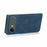 For iPhone Air Case Color Splicing Wallet Stand Leather Phone Cover with Wrist Strap - Blue / Green - 4