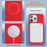 BINFEN COLOR For iPhone 15 Pro Max Case  BF40 Compatible with MagSafe Electroplated PU + TPU Phone Back Cover - Red - 5