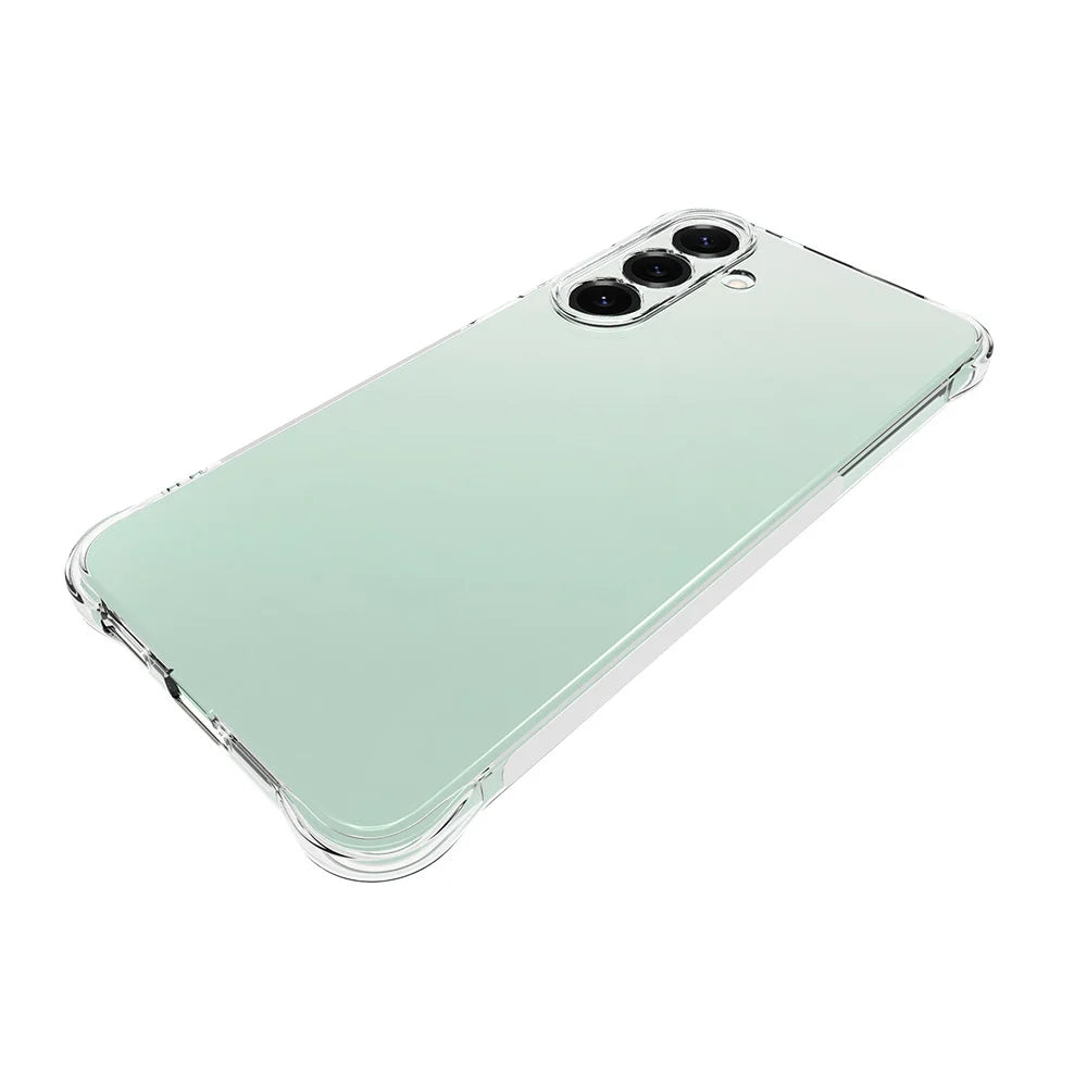 WANLONFENG For Samsung Galaxy S25 FE Case  WL Series 2.0mm TPU Phone Cover with Tempered Glass Film - Transparent - 3