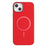 BINFEN COLOR For iPhone 15 Case  BF40 Compatible with MagSafe Electroplated PU + TPU Phone Back Cover - Red - 1