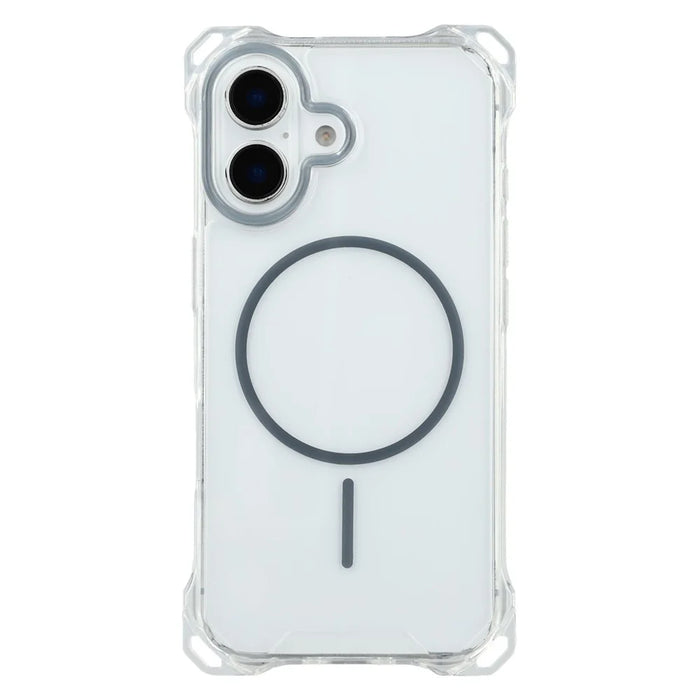 For iPhone 16 Magnetic Case Drop-Proof TPU + PC Phone Back Cover - Green - 3