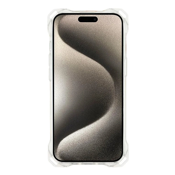 For iPhone 15 Magnetic Case with Lanyard Drop-Proof TPU + PC Phone Back Cover - Orange - 4