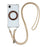 For iPhone 17e / 16e Magnetic Case Ring Kickstand TPU + PC Phone Cover with Lanyard - Brown - 1