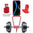 For iPhone 17 Case Liquid Silicone Card Holder Back Phone Cover with Lanyard - Red - 6