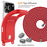 For iPhone 17 Pro Case Liquid Silicone Card Holder Back Phone Cover with Lanyard - Red - 7