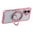 For iPhone 16 Magnetic Case Ring Kickstand TPU + PC Phone Cover with Lanyard - Pink - 5