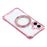 For iPhone 16 Magnetic Case Ring Kickstand TPU + PC Phone Cover with Lanyard - Pink - 7
