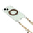 For iPhone 15 Magnetic Case Ring Kickstand TPU + PC Phone Cover with Lanyard - Brown - 2