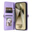 For Samsung Galaxy S25 FE Leather Case with Wrist Strap Wallet Stand Phone Cover - Purple - 2