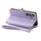 For Samsung Galaxy S25 FE Leather Case with Wrist Strap Wallet Stand Phone Cover - Purple - 4