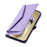 For Samsung Galaxy S25 FE Leather Case with Wrist Strap Wallet Stand Phone Cover - Purple - 7