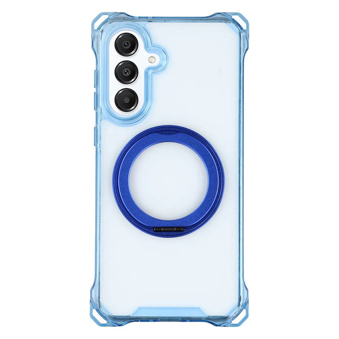 For Samsung Galaxy A16 5G  /  4G Magnetic Case Ring Kickstand TPU + PC Phone Cover - Blue - 1