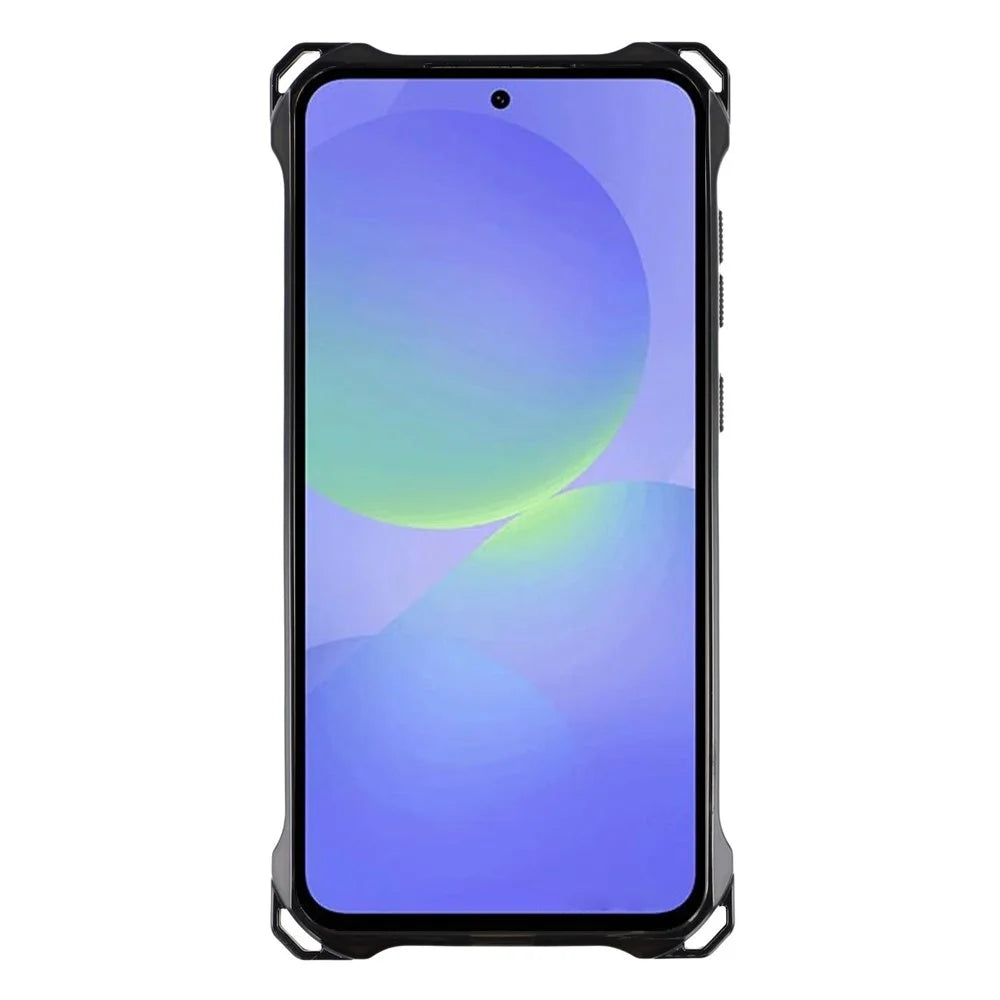 For Samsung Galaxy A56 5G  /  A36 5G Magnetic Case Ring Kickstand TPU + PC Phone Cover with Lanyard - Black - 4