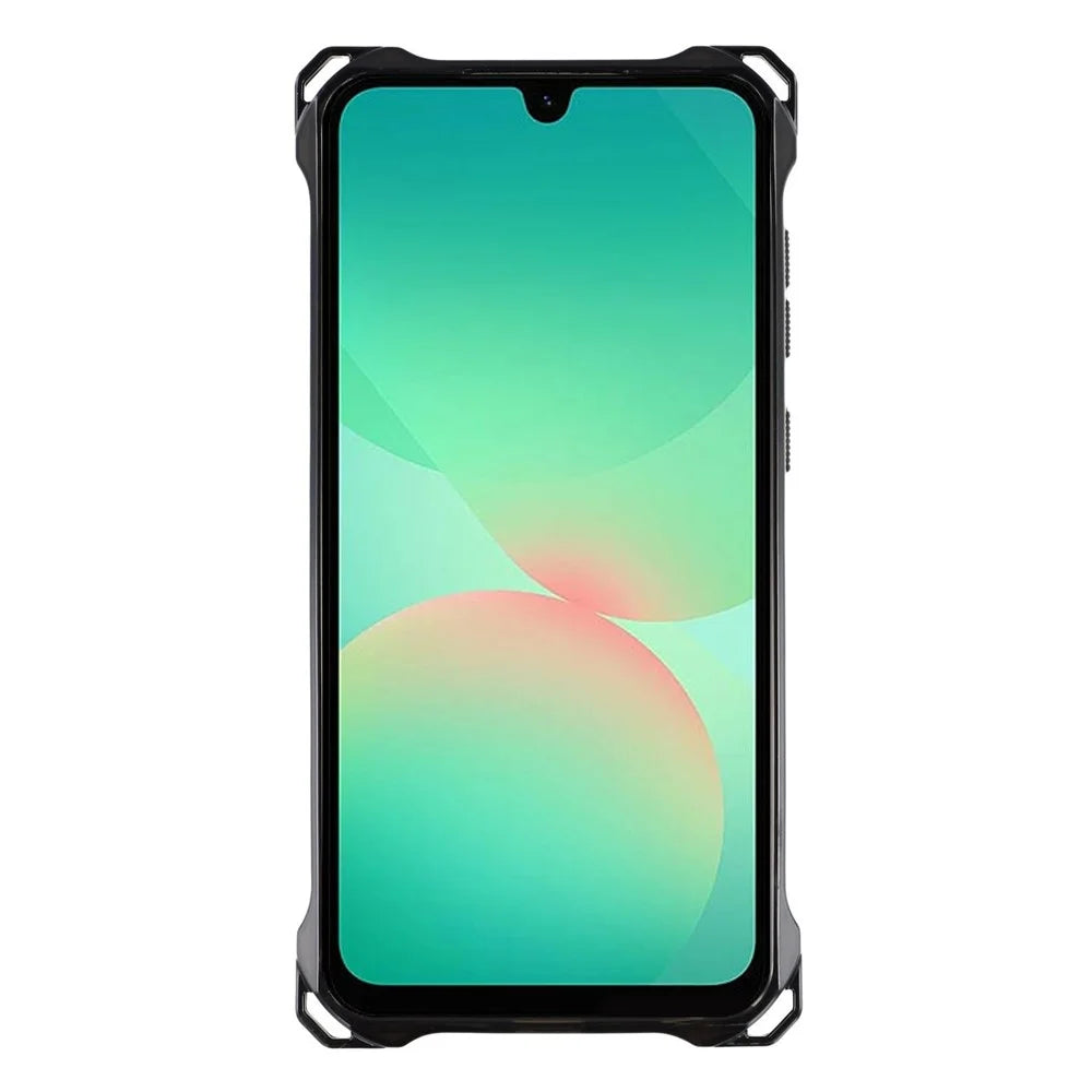 For Samsung Galaxy A26 5G Magnetic Case Ring Kickstand TPU + PC Phone Cover with Lanyard - Black - 4