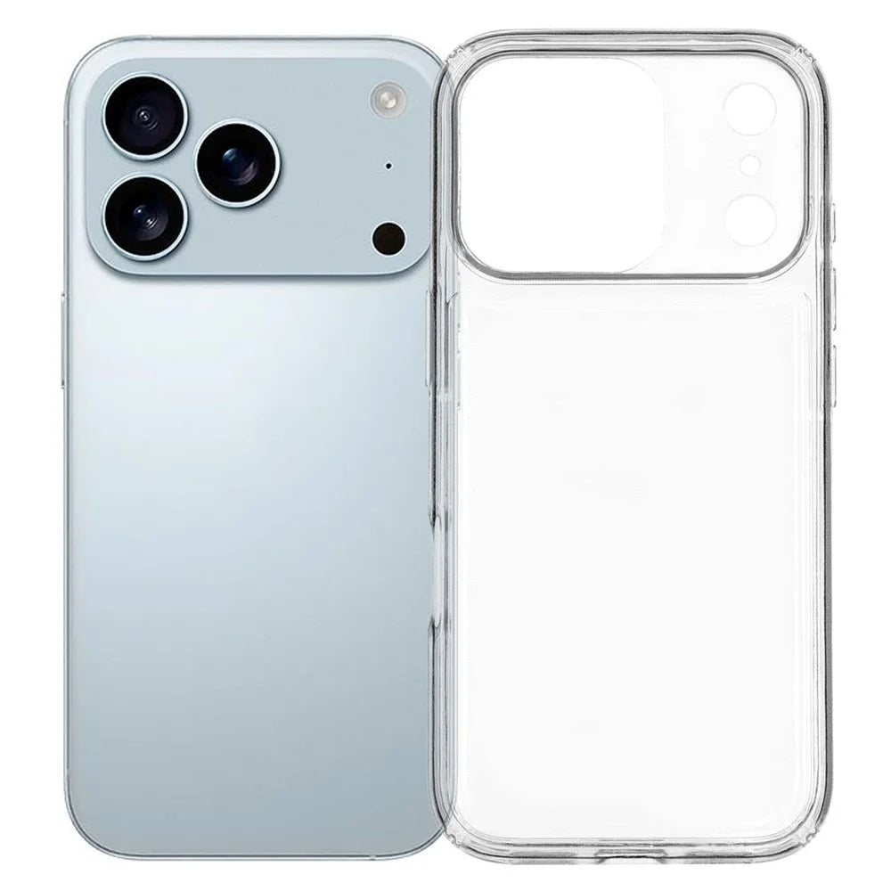 For iPhone 17 Pro Max Case HD Clear Soft TPU Phone Back Cover Airbag Protection - 1