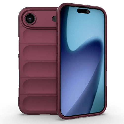 For iPhone Air Case Anti-Drop Soft TPU Rugged Phone Back Cover - Wine Red - 1
