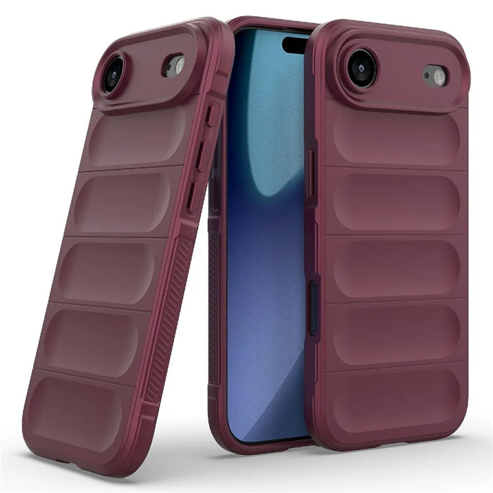 For iPhone Air Case Anti-Drop Soft TPU Rugged Phone Back Cover - Wine Red - 2