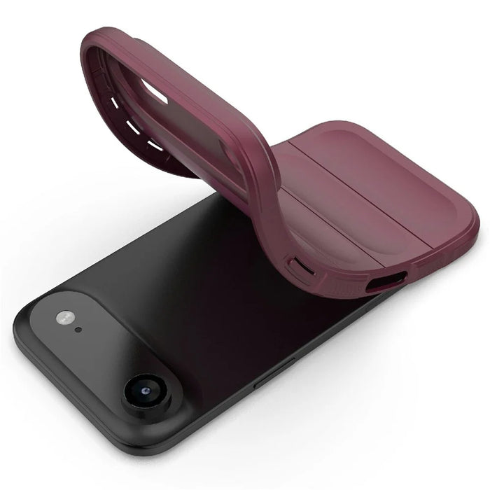For iPhone Air Case Anti-Drop Soft TPU Rugged Phone Back Cover - Wine Red - 4