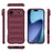 For iPhone Air Case Anti-Drop Soft TPU Rugged Phone Back Cover - Wine Red - 5