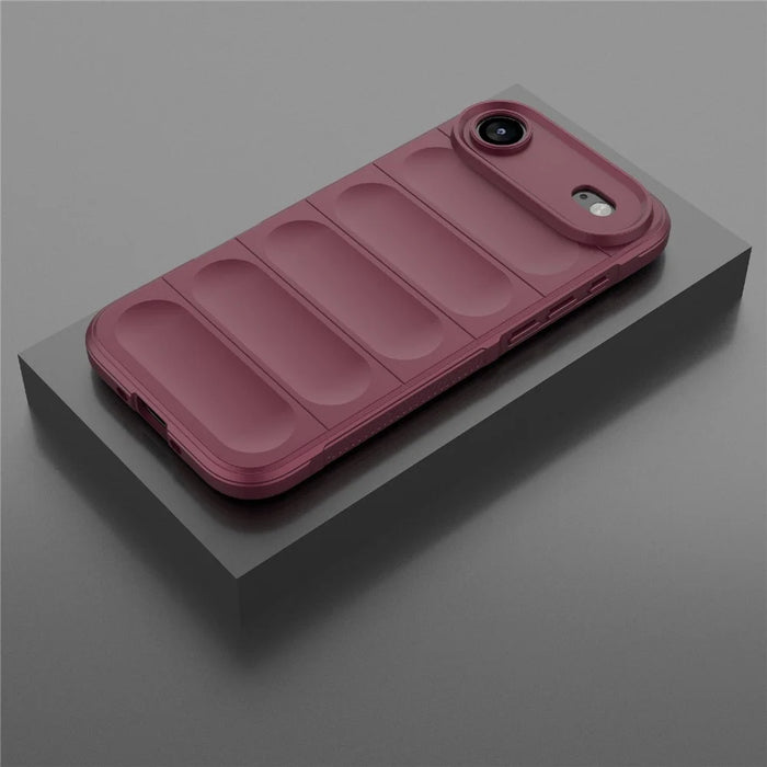 For iPhone Air Case Anti-Drop Soft TPU Rugged Phone Back Cover - Wine Red - 6