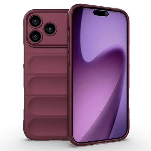 For iPhone 18 Pro / 17 Pro Case Anti-Drop Soft TPU Rugged Phone Back Cover - Wine Red - 1