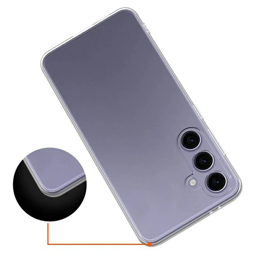 For Samsung Galaxy S25 FE Back Cover Ultra Thin Flexible TPU Clear Phone Case - 4
