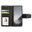 HANMAN Mill Series for Samsung	Galaxy Z Fold7 5G Case Wallet Stand PU Leather Phone Cover - Black - 3