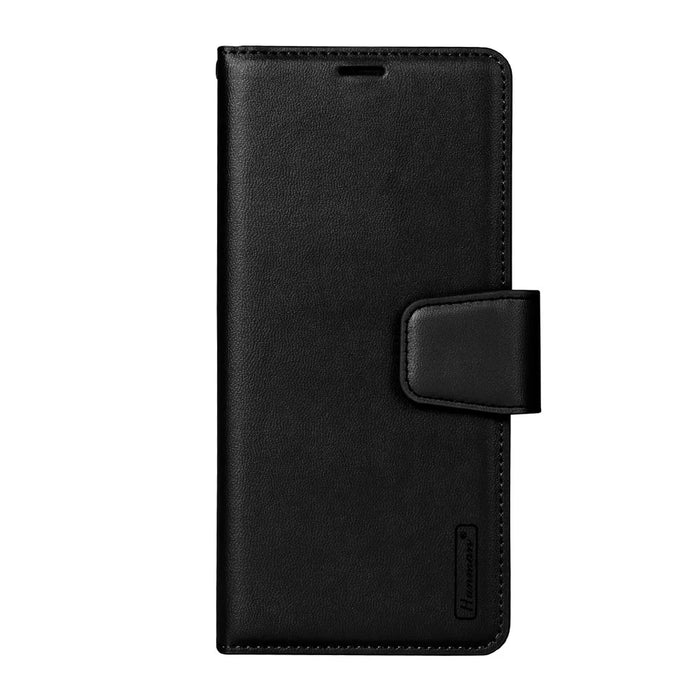 HANMAN Mill Series for Samsung	Galaxy Z Fold7 5G Case Wallet Stand PU Leather Phone Cover - Black - 5