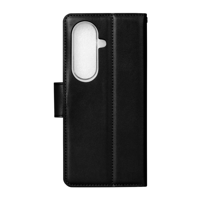 HANMAN Mill Series for Samsung	Galaxy Z Fold7 5G Case Wallet Stand PU Leather Phone Cover - Black - 6