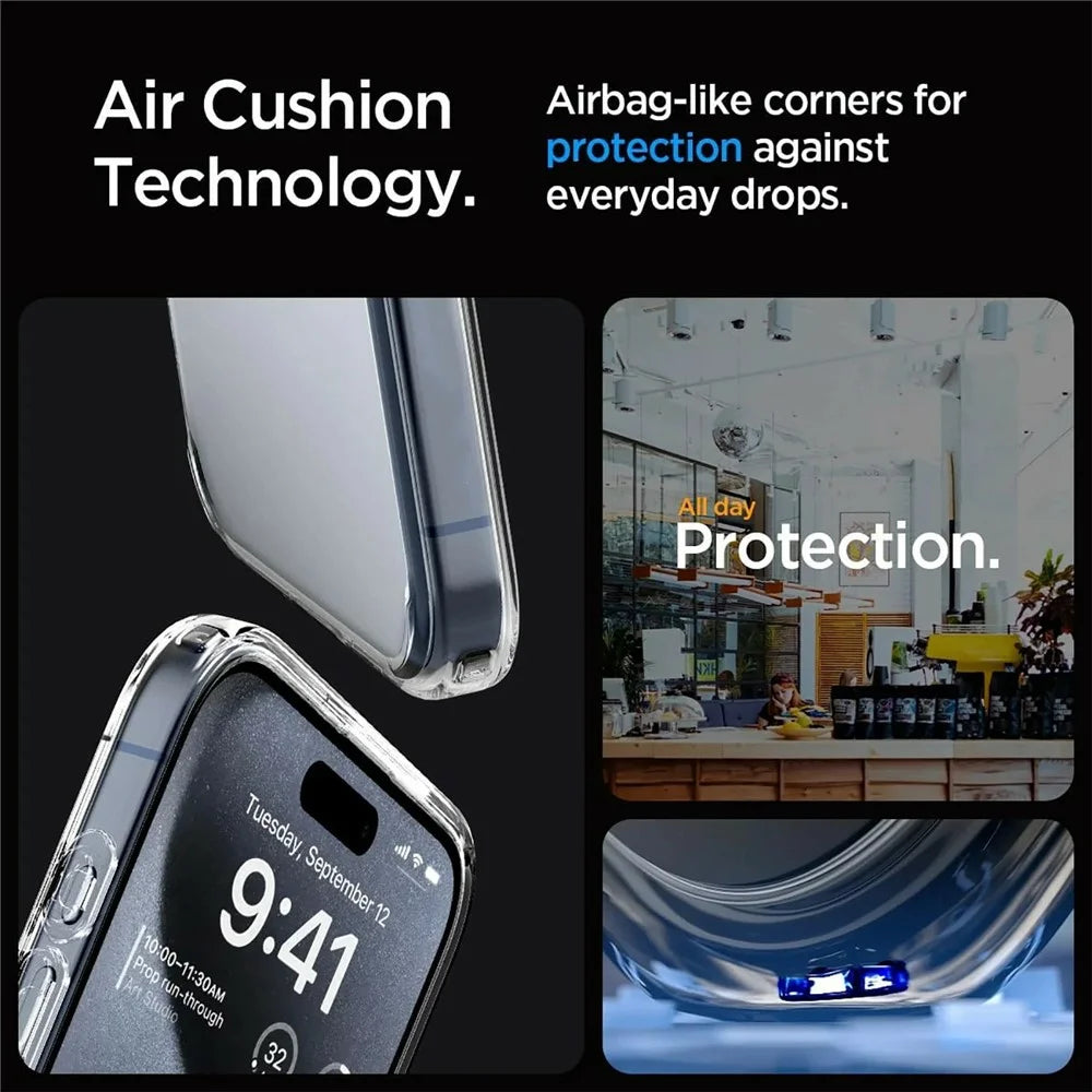 SHANWO For iPhone 17 Pro Max Clear Phone Case 1.5mm Shockproof TPU Mobile Back Cover - 3