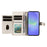 For Samsung Galaxy A36 5G Wallet Case with Straps, Rhombus Leather Stand Phone Cover - White - 2
