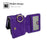 For Samsung Galaxy Z Flip7 5G Case Card Holder Ring Holder Kickstand PU + PC Phone Cover with Chain - Purple - 2