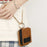 For Samsung Galaxy Z Flip7 5G Case Card Holder Ring Holder Kickstand PU + PC Phone Cover with Chain - Purple - 4