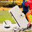 For iPhone Air Wallet Case with Straps, Rhombus Leather Stand Phone Cover - White - 5