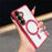 For Samsung Galaxy S25  /  S24 Magnetic Case Electroplated 2.0mm Acrylic TPU Phone Back Cover - Red - 2