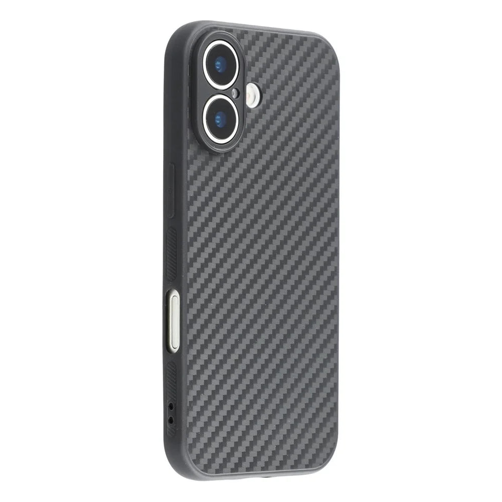 For iPhone 17 Case Flexible TPU Carbon Fiber Texture Shockproof Phone Cover - 1
