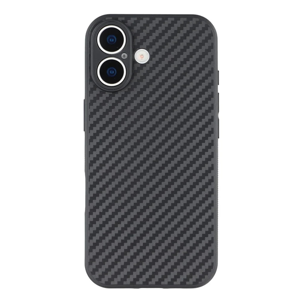 For iPhone 17 Case Flexible TPU Carbon Fiber Texture Shockproof Phone Cover - 3