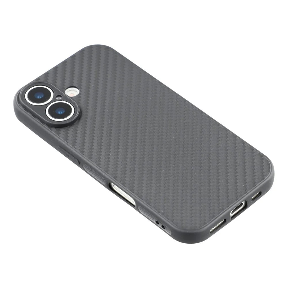 For iPhone 17 Case Flexible TPU Carbon Fiber Texture Shockproof Phone Cover - 4