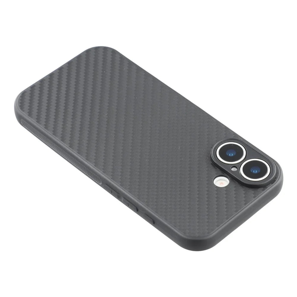 For iPhone 17 Case Flexible TPU Carbon Fiber Texture Shockproof Phone Cover - 5