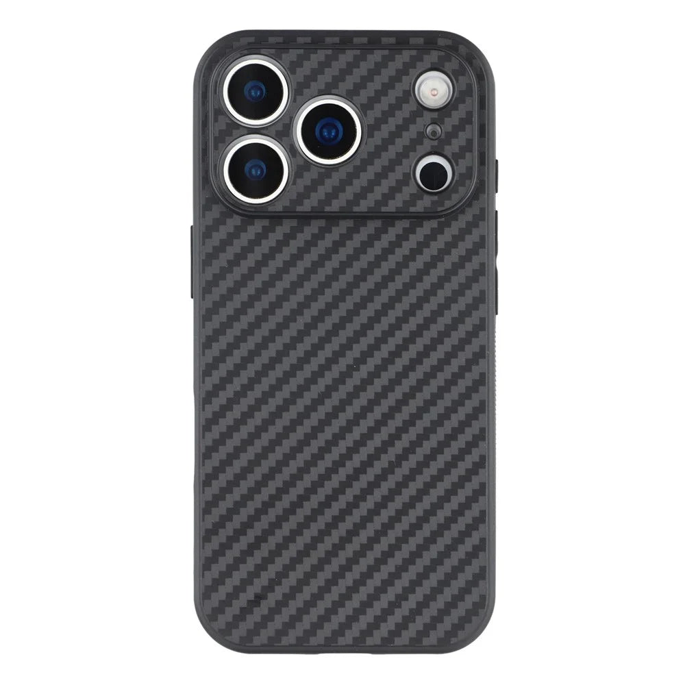 For iPhone 17 Pro Case Flexible TPU Carbon Fiber Texture Shockproof Phone Cover - 3