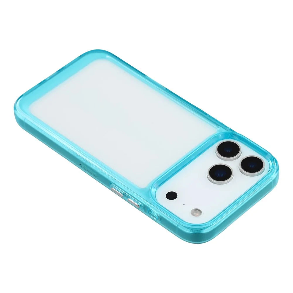 For iPhone 18 Pro Max / 17 Pro Max Cell Phone Case TPU + PC 2.0mm Anti-Scratch Cover - Transparent Blue - 4