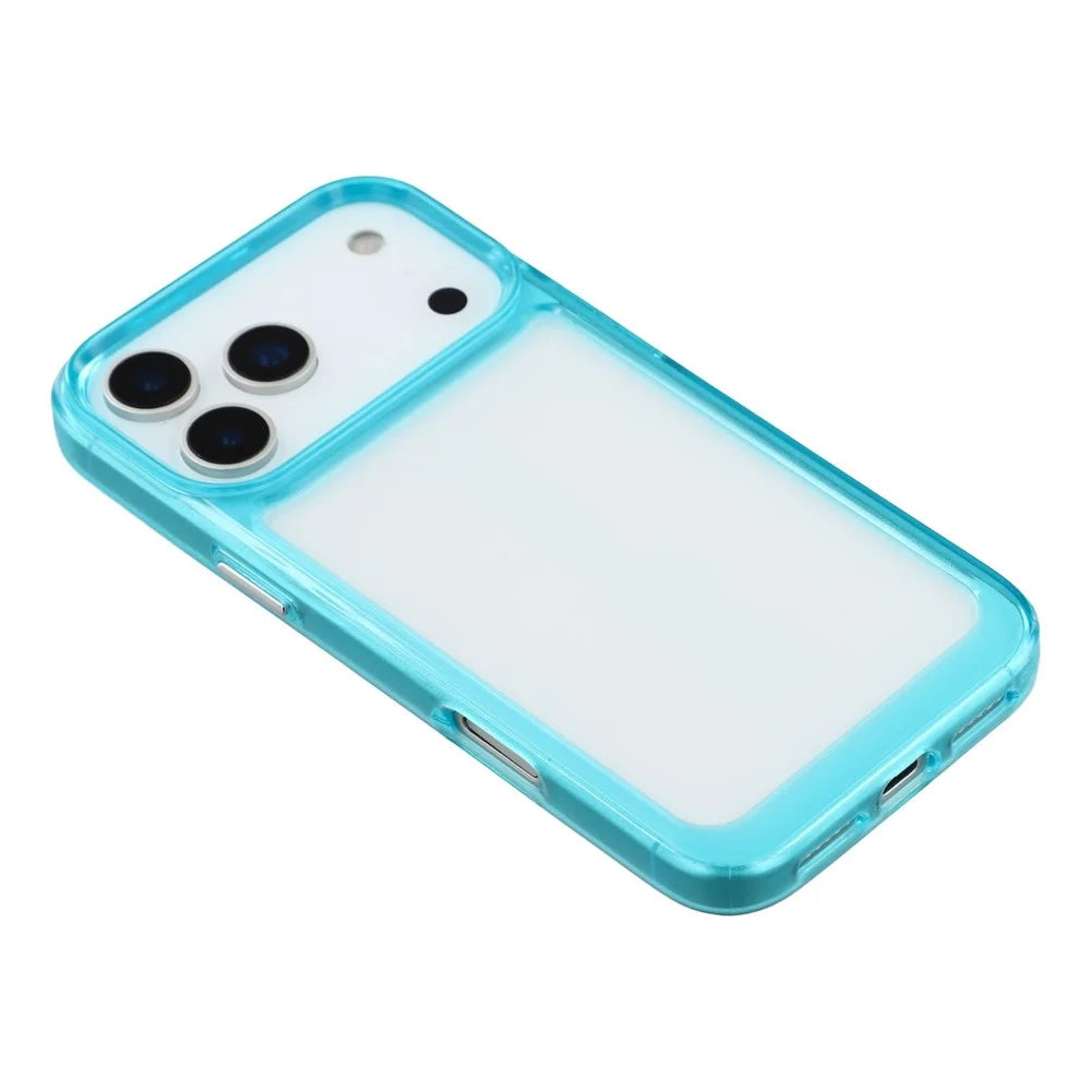 For iPhone 18 Pro Max / 17 Pro Max Cell Phone Case TPU + PC 2.0mm Anti-Scratch Cover - Transparent Blue - 5