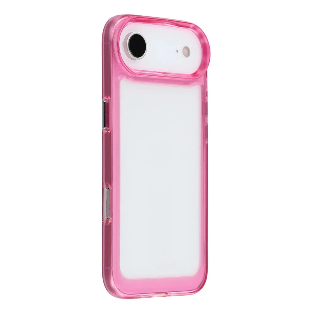 For iPhone Air Cell Phone Case TPU + PC 2.0mm Anti-Scratch Cover - Transparent Pink - 1