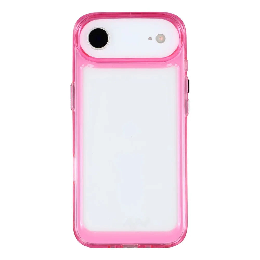 For iPhone Air Cell Phone Case TPU + PC 2.0mm Anti-Scratch Cover - Transparent Pink - 3