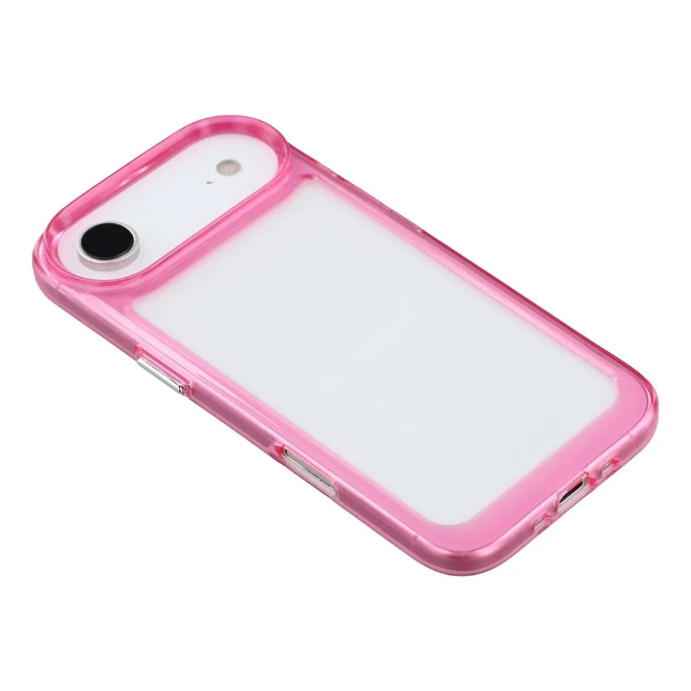 For iPhone Air Cell Phone Case TPU + PC 2.0mm Anti-Scratch Cover - Transparent Pink - 4